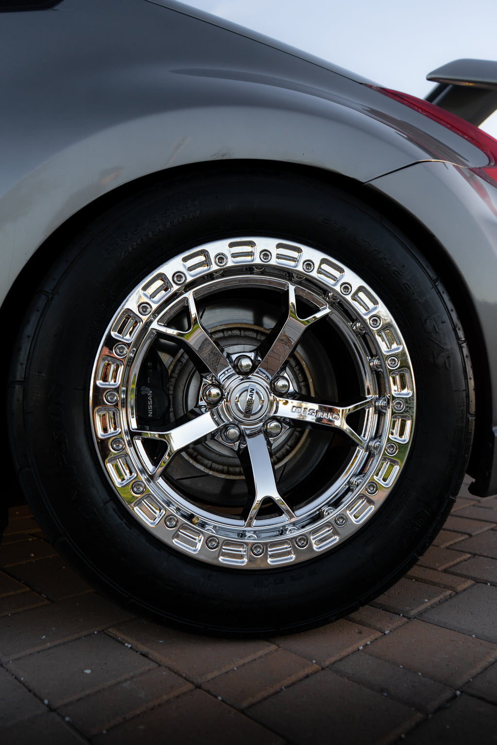 Triple Chrome V1 Style beadlock wheels - 370z fitment (PAIR)