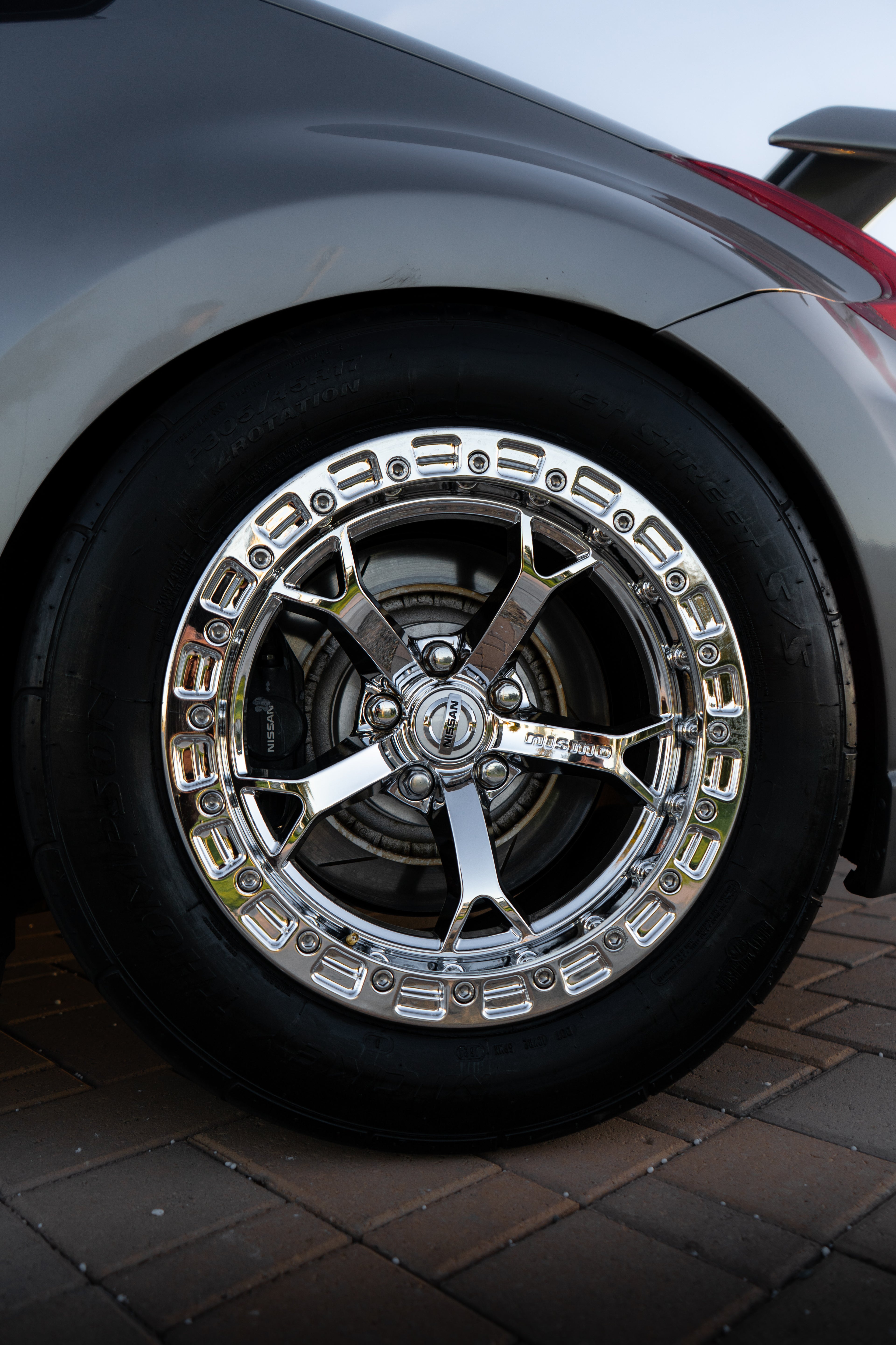 Triple Chrome V1 Style beadlock wheels - 370z fitment (PAIR)