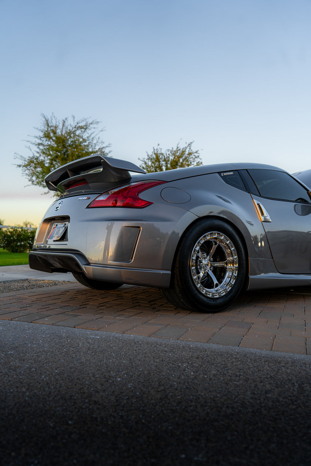 Triple Chrome V1 Style beadlock wheels - 370z fitment (PAIR)
