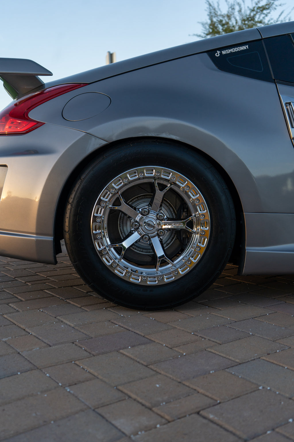 Triple Chrome V1 Style beadlock wheels - 370z fitment (PAIR)