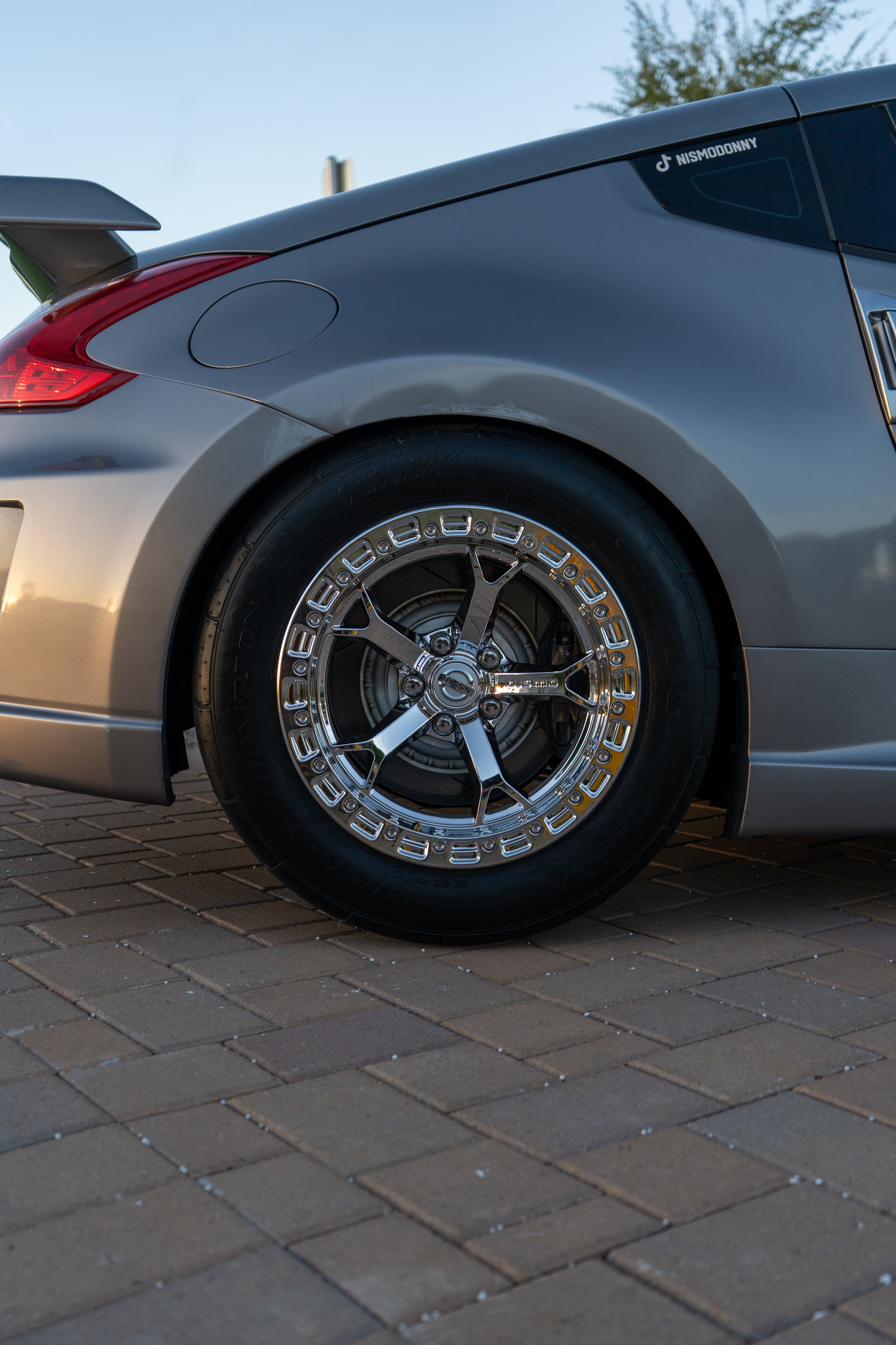 Triple Chrome V1 Style beadlock wheels - 370z fitment (PAIR)