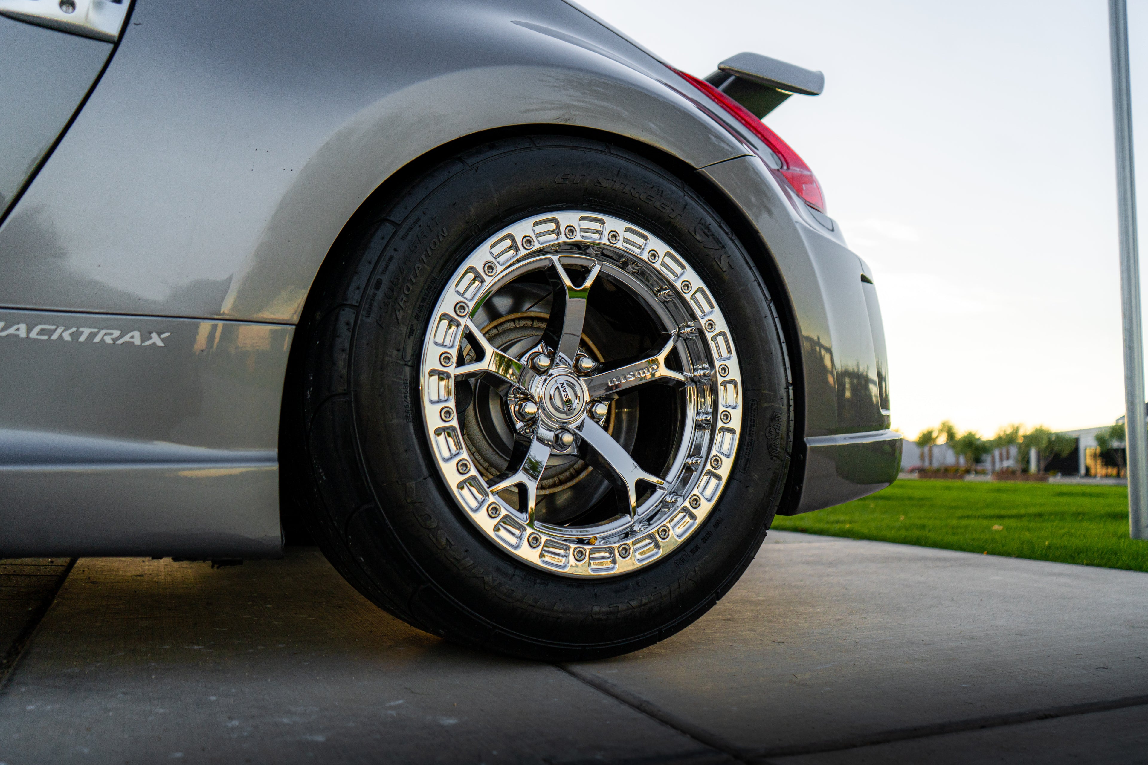 Triple Chrome V1 Style beadlock wheels - 370z fitment (PAIR)